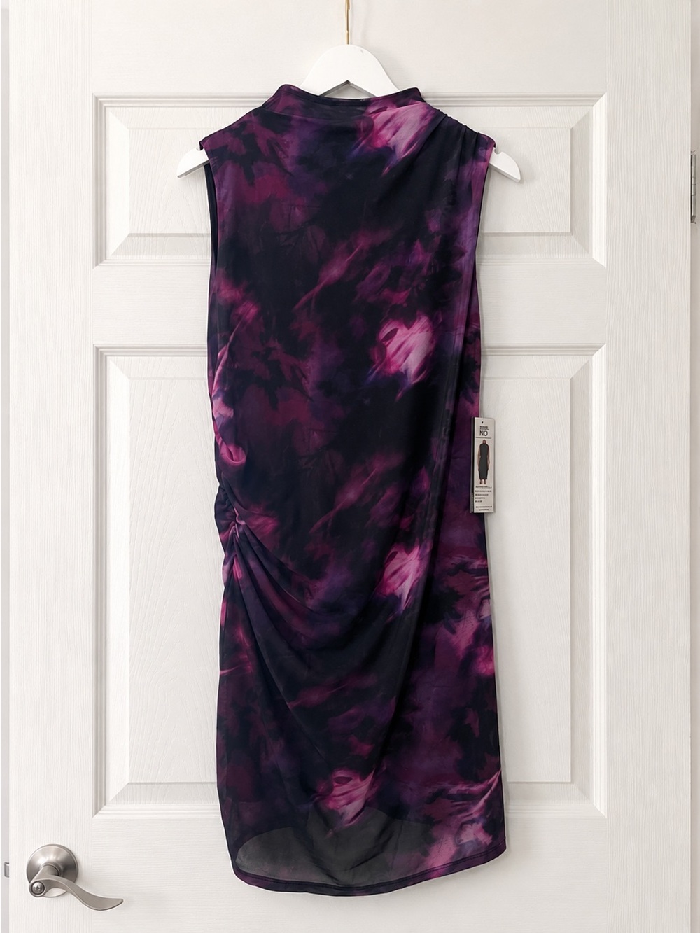 NWT Madden Nyc Sleeveless Tie-Dye Purple Shift Dress Summer Chic XL